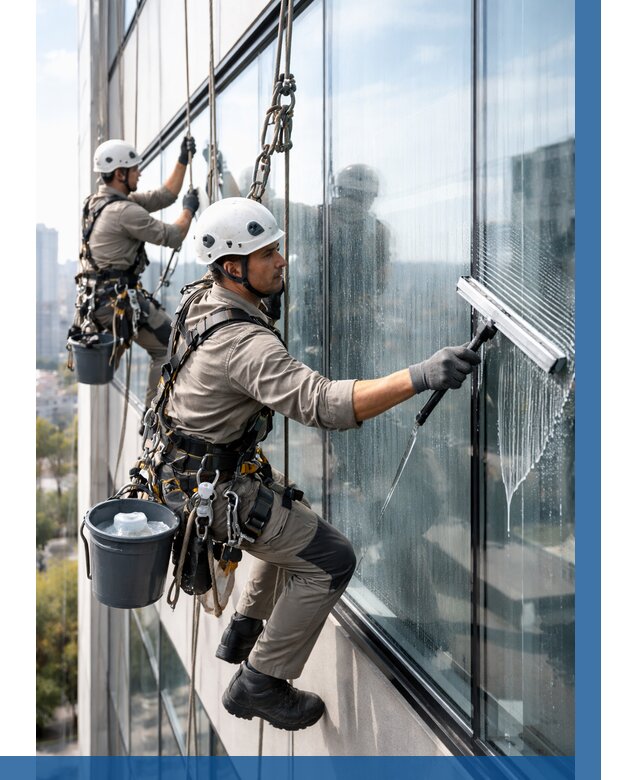 Мойка окон альпинистами в Артёме от 4665 р. | ВЫСОТНИК-Арт