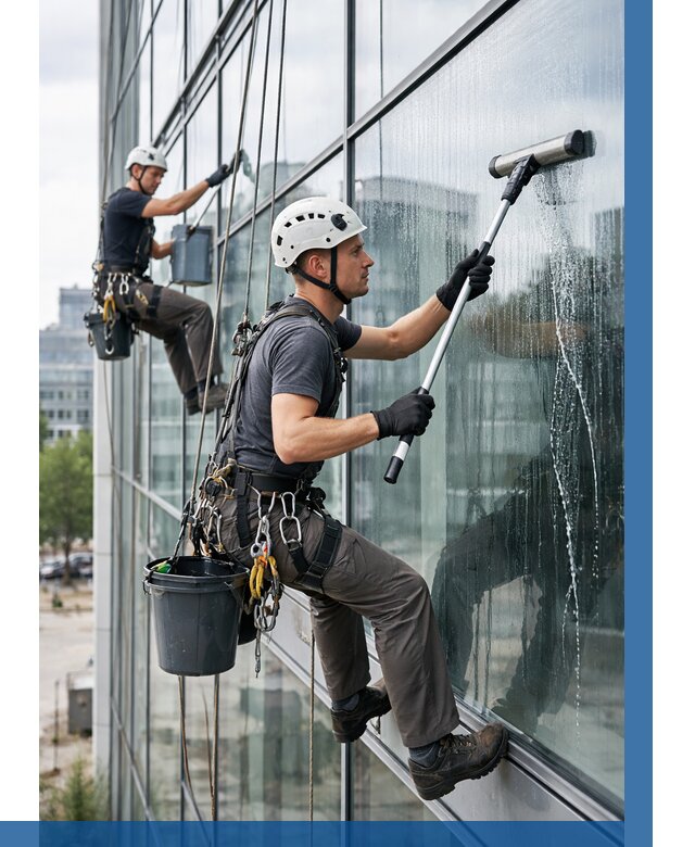 Мойка витражей альпинистами в Артёме от 726 р. под ключ|ВЫСОТНИК-Арт