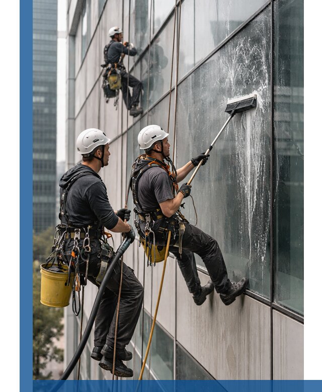 Профессиональная высотная мойка фасадов зданий в Артёме