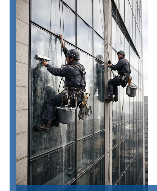 Профессиональная мойка стеклянных фасадов зданий в Артёме