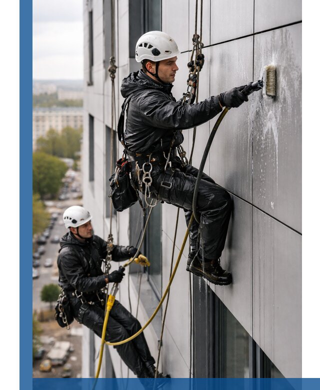 Профессиональная мойка фасада из композита в Артёме