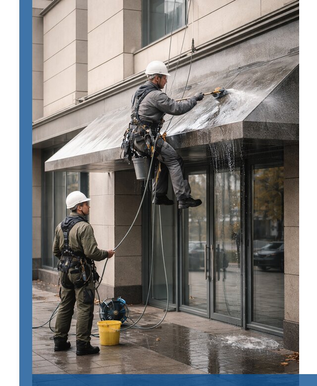 Профессиональная мойка козырьков и навесов в Артёме