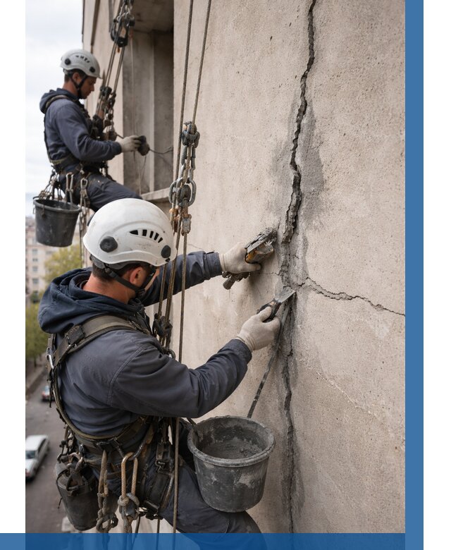 Заделка трещин на фасаде в Артёме от 933 р. | ВЫСОТНИК-Арт