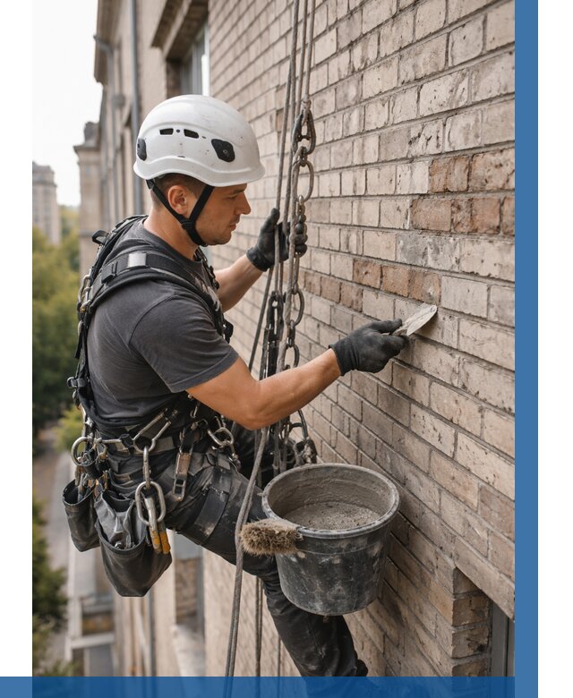 Ремонт кирпичной кладки фасада в Артёме от 1866 р. | ВЫСОТНИК-Арт