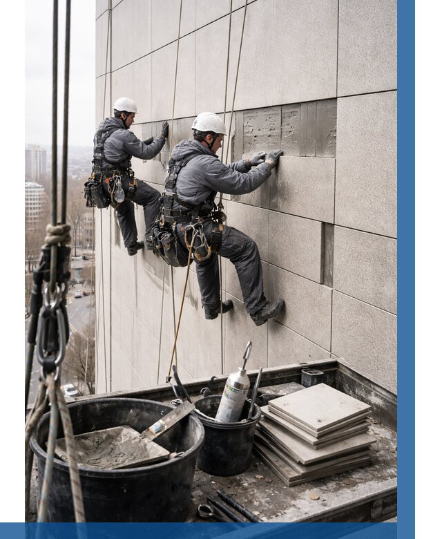 Ремонт фасада из керамогранита в Артёме от 2592 р. | ВЫСОТНИК-Арт