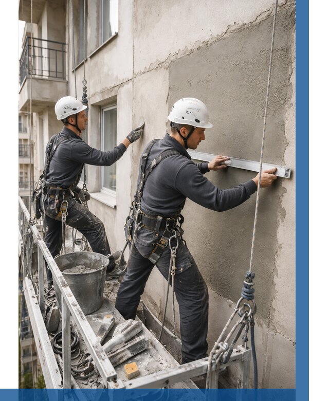 Штукатурка фасада на высоте в Артёме от 933 р. | ВЫСОТНИК-Арт