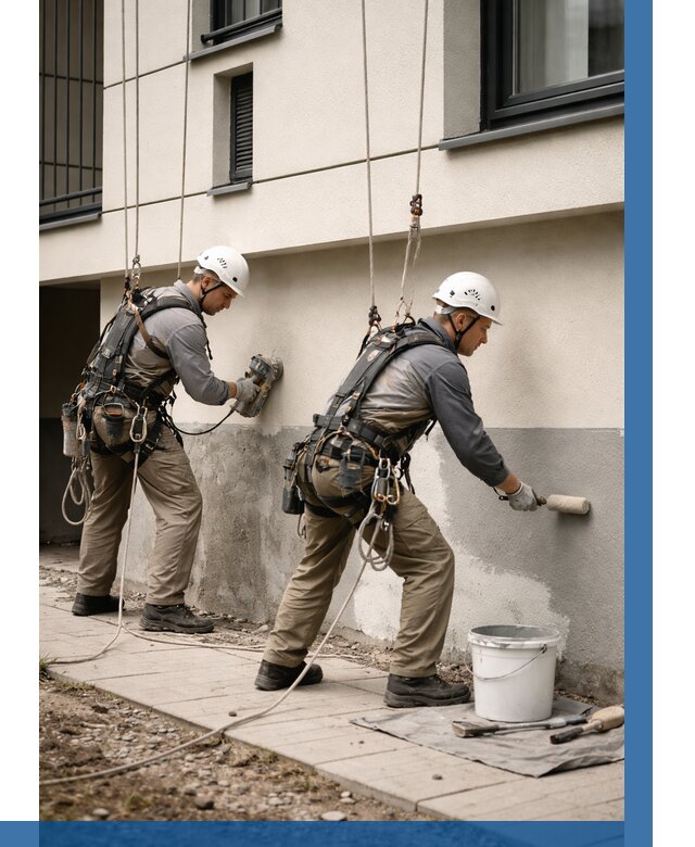 Окраска цоколя здания в Артёме от 467 р. под ключ | ВЫСОТНИК-Арт