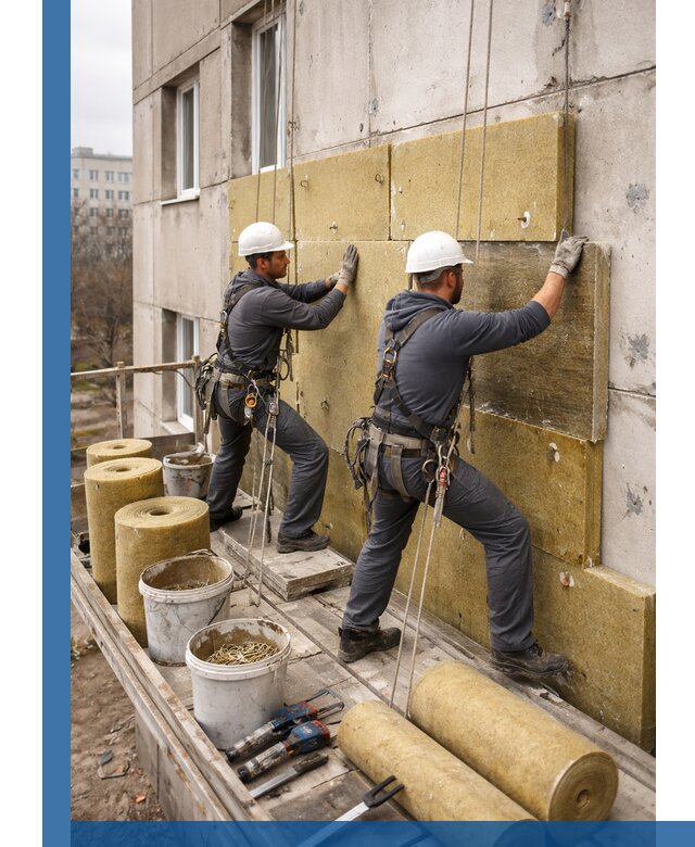 Утепление фасада минватой в Артёме под ключ с гарантией