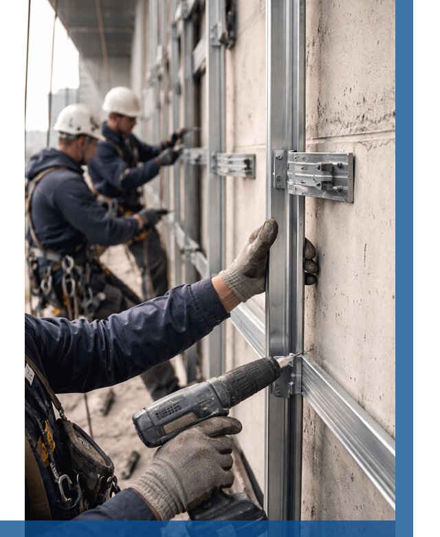 Монтаж подсистемы вентфасада в Артёме от 881 р. | ВЫСОТНИК-Арт