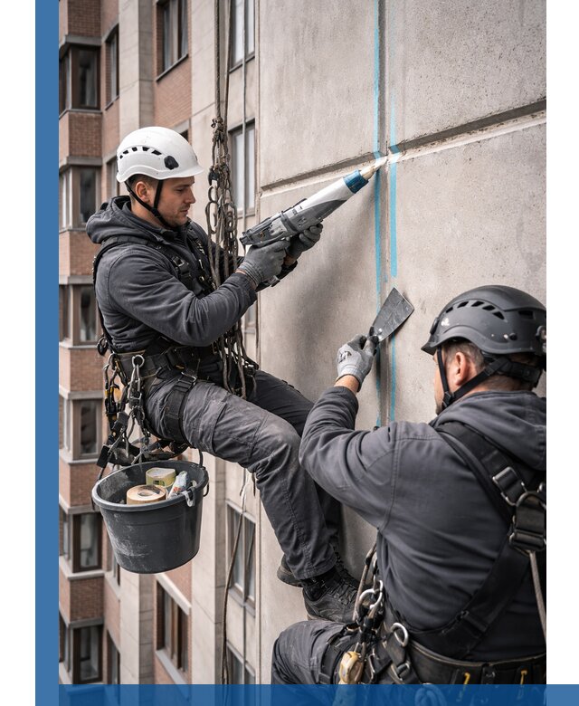 Вторичная герметизация швов фасада и кровли в Артёме