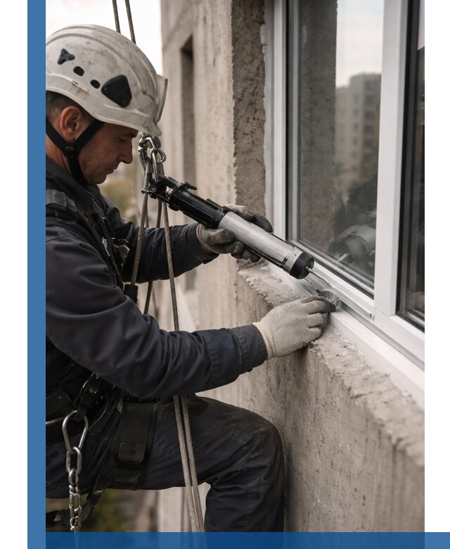 Герметизация оконных швов снаружи в Артёме профессионально