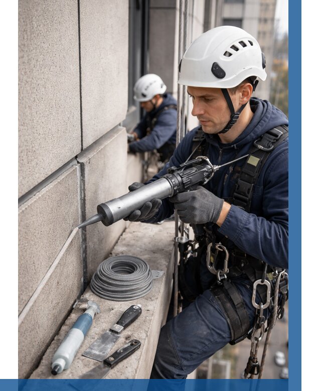 Герметизация деформационных швов фасада в Артёме от 726 | ВЫСОТНИК-Арт