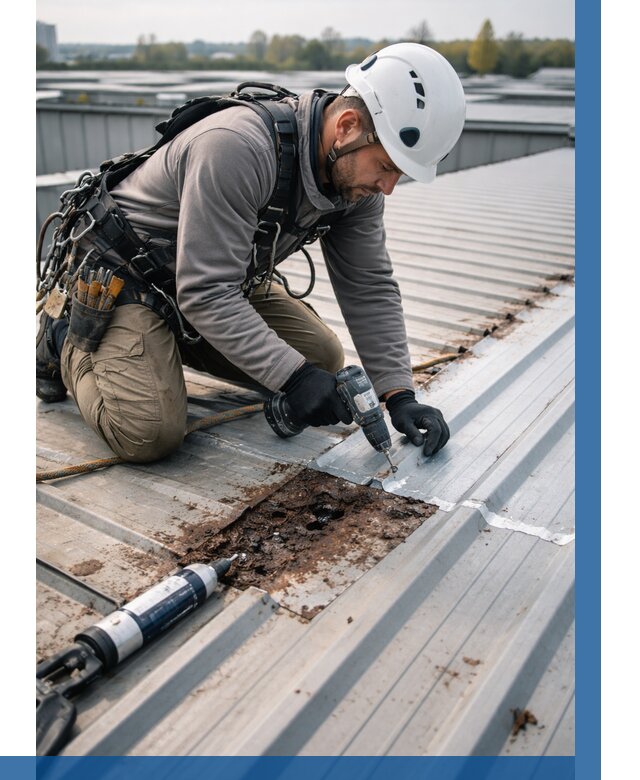 Ремонт профнастила на кровле в Артёме от 726 р. | ВЫСОТНИК-Арт