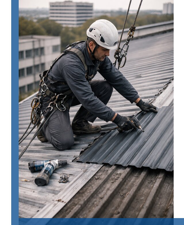 Ремонт профнастила на кровле в Артёме, работы под ключ