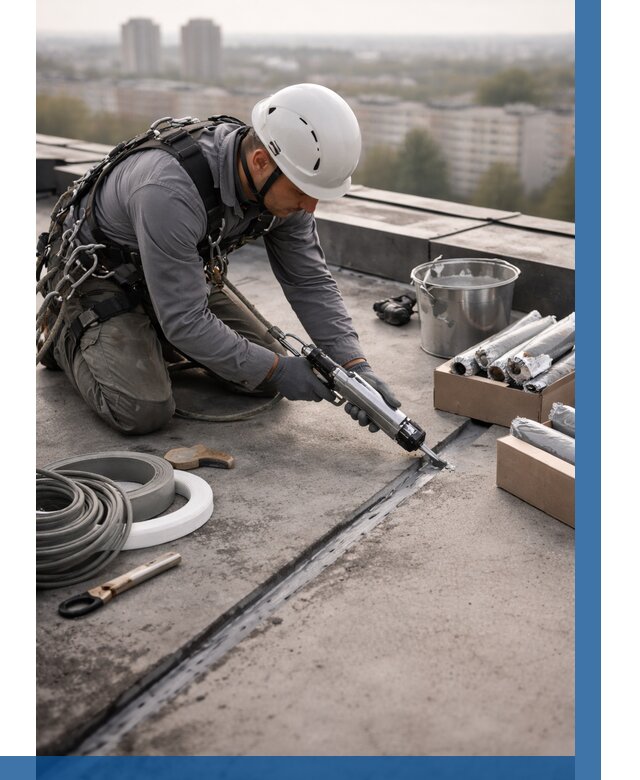 Герметизация швов кровли в Артёме от 467 р./м2 | ВЫСОТНИК-Арт