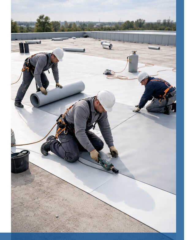 Монтаж мембранной кровли под ключ в Артёме от 1244 р. | ВЫСОТНИК-Арт