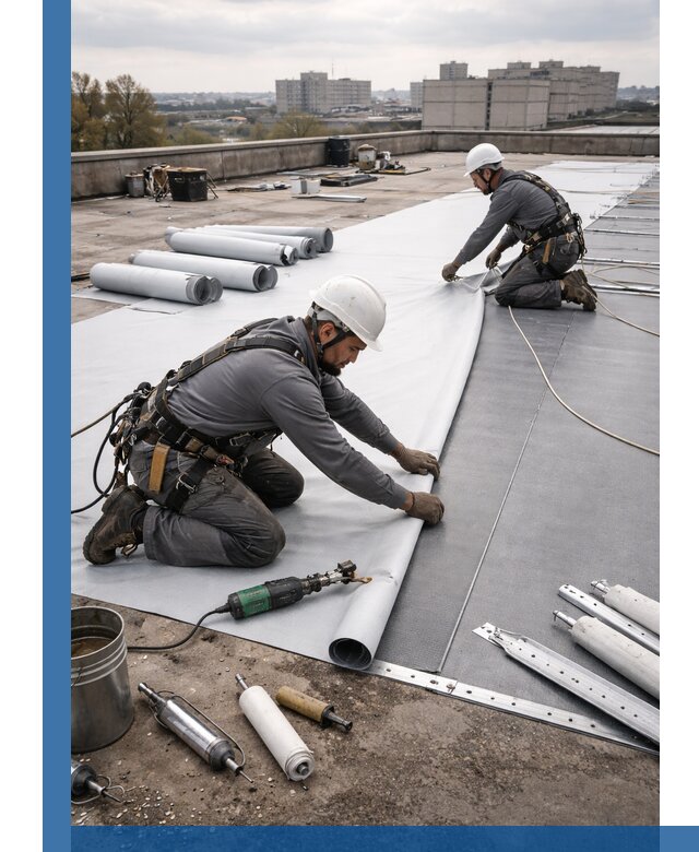 Монтаж мембранной кровли в Артёме для промышленных зданий