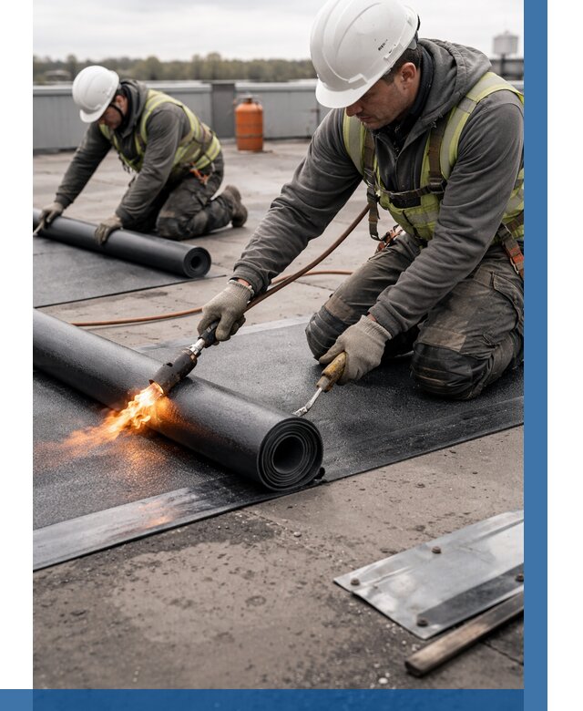 Монтаж наплавляемой кровли в Артёме от 881 р. — ВЫСОТНИК-Арт