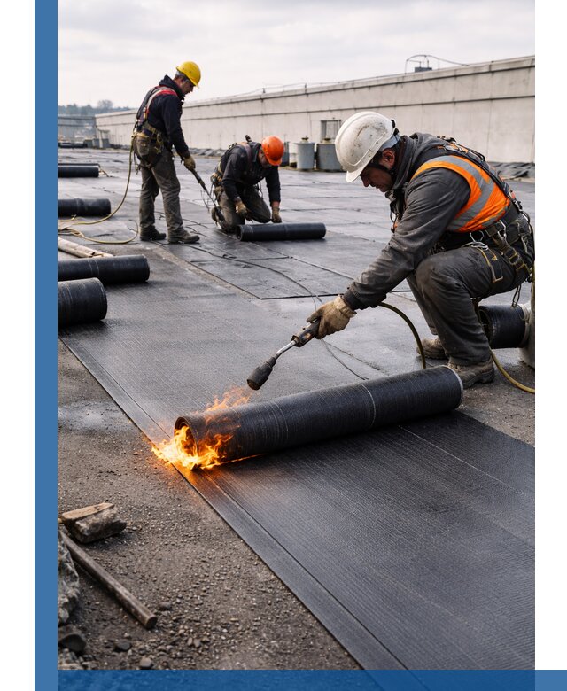 Монтаж наплавляемой кровли в Артёме профессионально