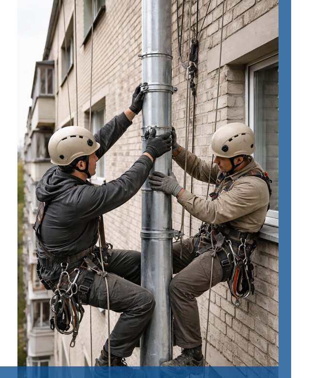 Замена водосточных труб в Артёме от 6739 р. | ВЫСОТНИК-Арт