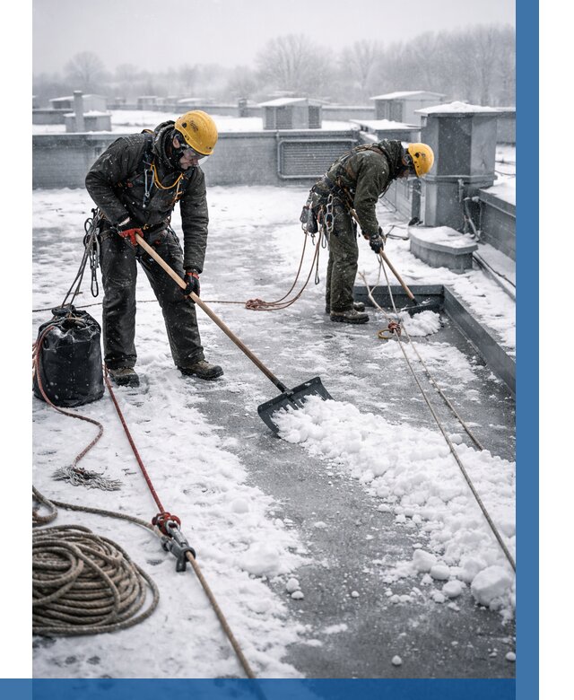 Очистка крыши от снега в Артёме от 7775 р. | ВЫСОТНИК-Арт