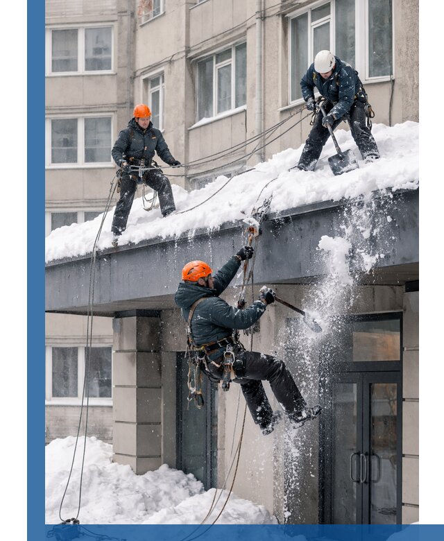 Безопасная очистка навесов от снега в Артёме круглогодично