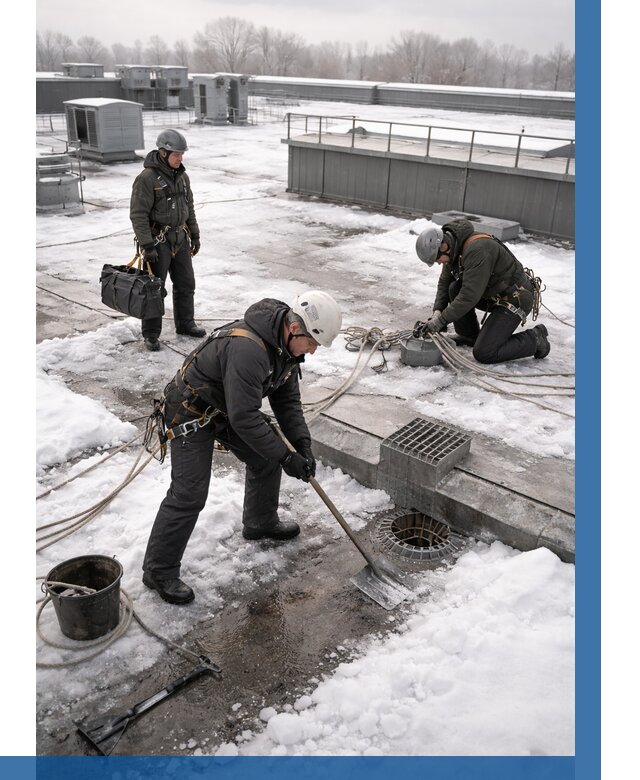 Абонентское обслуживание кровли зимой в Артёме от 8294 р. | ВЫСОТНИК-Арт