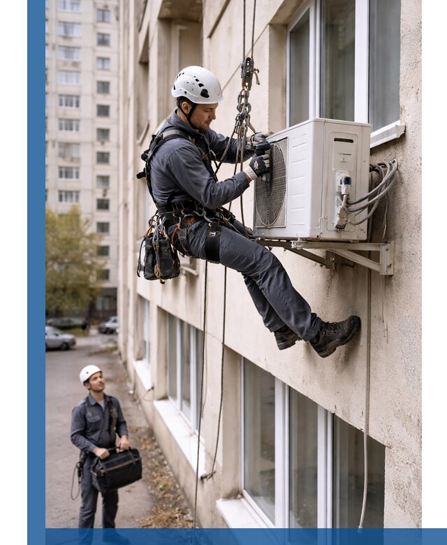 Демонтаж внешнего блока кондиционера в Артёме профессионально