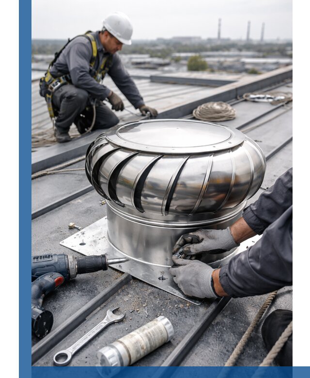 Установка дефлекторов на кровле в Артёме профессионально