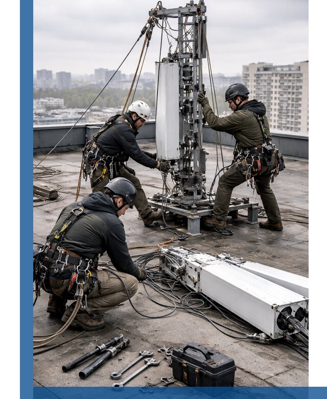 Демонтаж антенн на крыше зданий в Артёме с гарантией