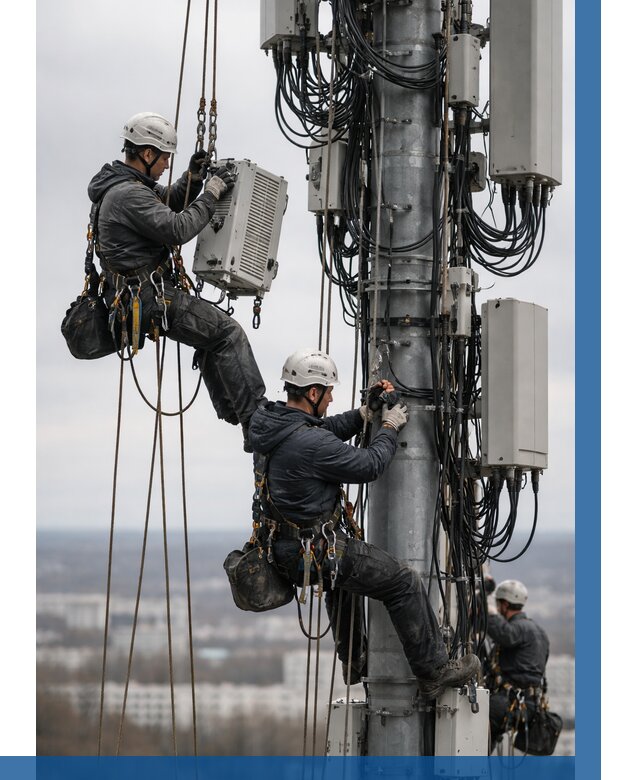 Монтаж оборудования связи на мачте в Артёме от 7775 р. | ВЫСОТНИК-Арт