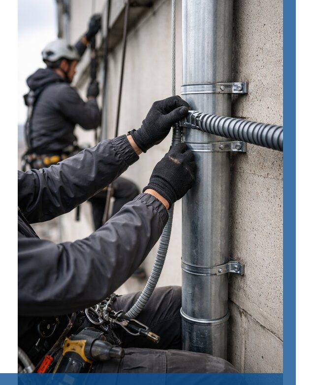 Монтаж гофры для кабеля в Артёме от 311 р. | ВЫСОТНИК-Арт