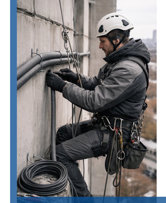 Профессиональный монтаж гофры для кабеля в Артёме с гарантией