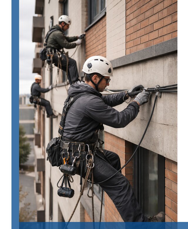 Крепление кабеля на фасаде монтаж и крепеж в Артёме