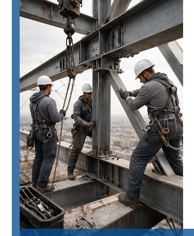 Профессиональный монтаж металлоконструкций на высоте в Артёме