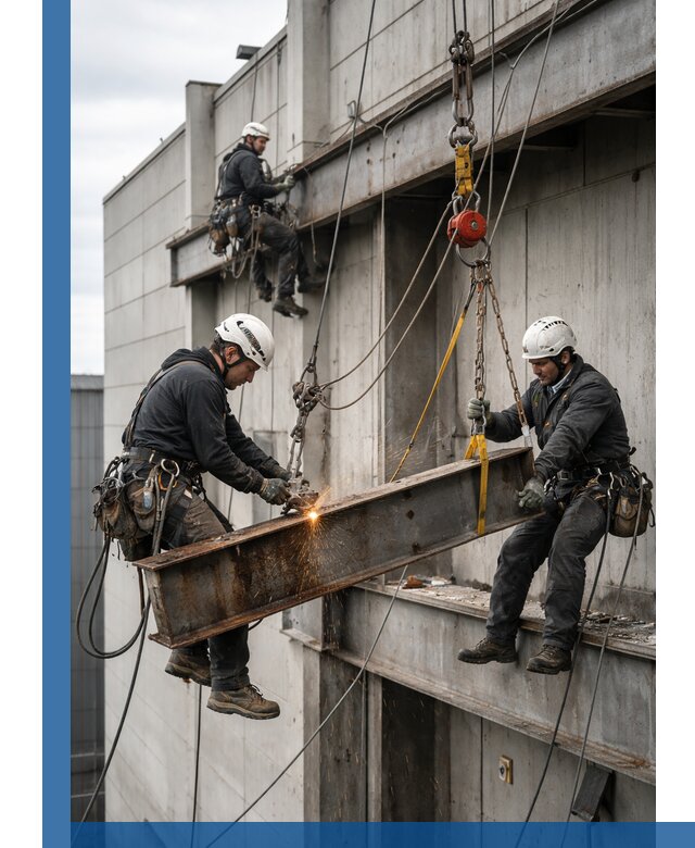 Демонтаж металлоконструкций на высоте в Артёме под ключ