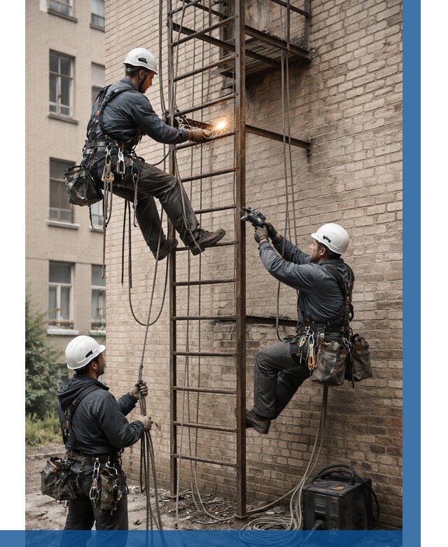 Ремонт пожарной лестницы в Артёме от 7775 р. | ВЫСОТНИК-Арт