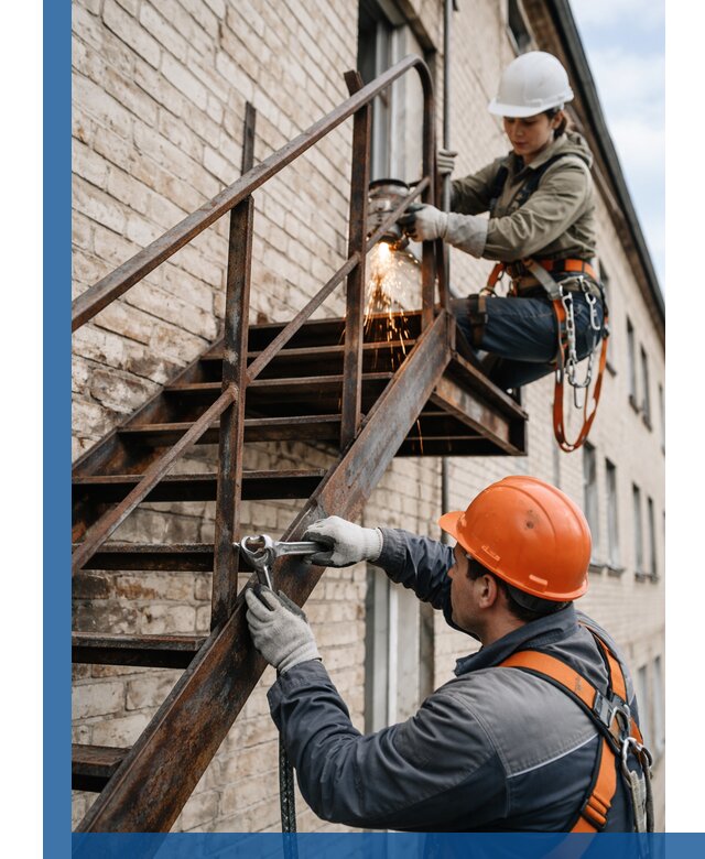 Ремонт и восстановление пожарных лестниц с выездом в Артёме