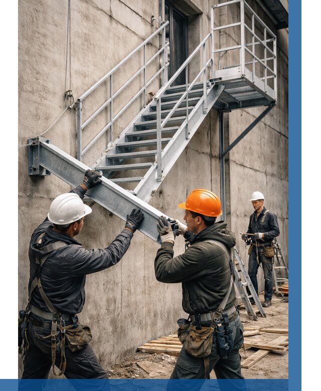 Монтаж металлических лестниц в Артёме от 15551 р. | ВЫСОТНИК-Арт