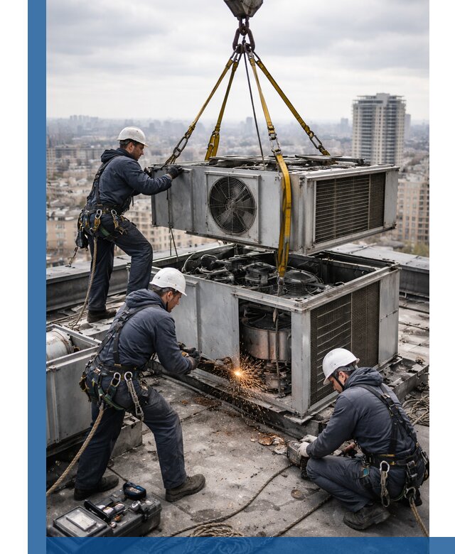 Демонтаж крышной установки в Артёме любой сложности