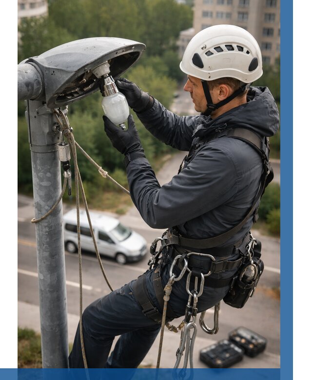 Замена ламп на высоте в Артёме от 2592 р. | ВЫСОТНИК-Арт