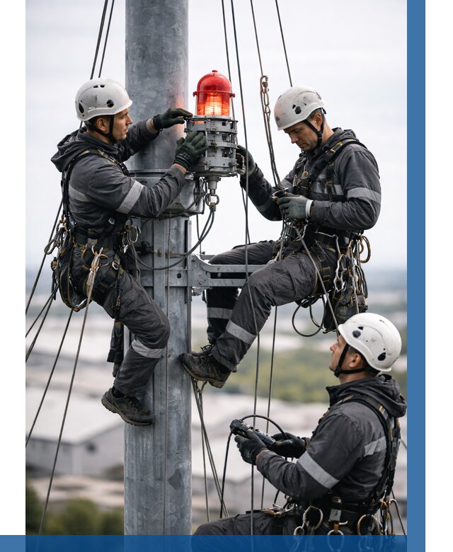 Монтаж заградительных огней в Артёме от 8812 р. | ВЫСОТНИК-Арт