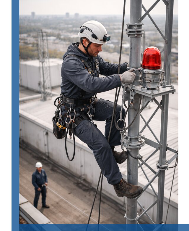 Монтаж заградительных огней и обслуживание объектов в Артёме