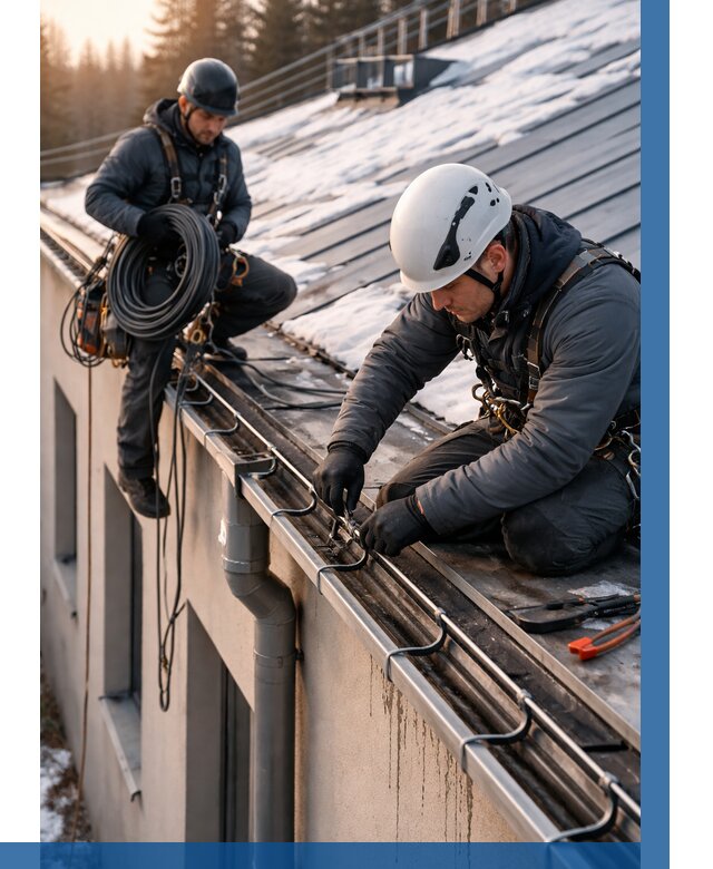 Монтаж греющего кабеля на кровле в Артёме от 467 р. | ВЫСОТНИК-Арт
