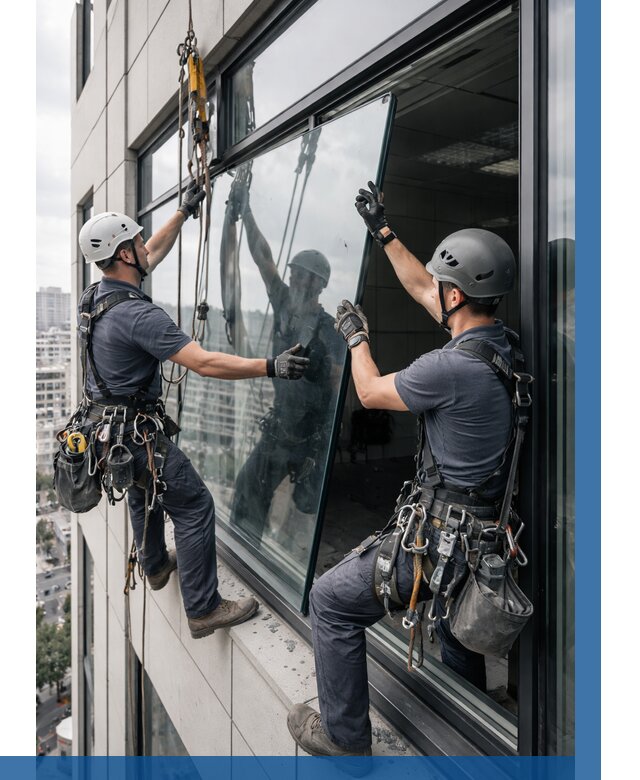 Замена стеклопакетов на высоте в Артёме от 5702 р. | ВЫСОТНИК-Арт