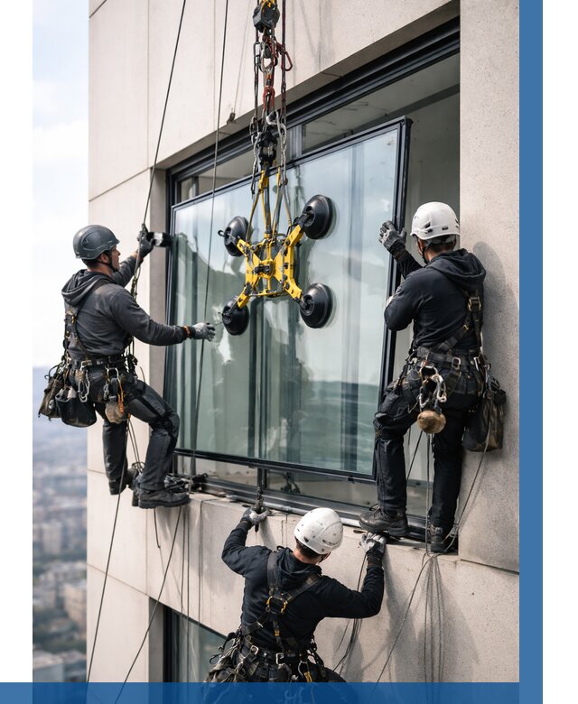 Монтаж стеклопакетов на высоте в Артёме от 3317 р. | ВЫСОТНИК-Арт