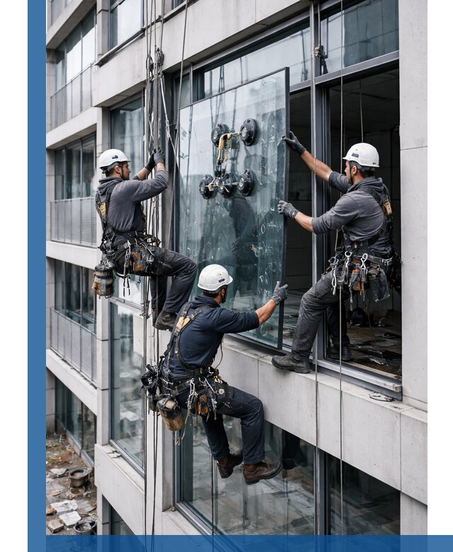 Фасадное остекление и монтаж витражей зданий в Артёме под ключ