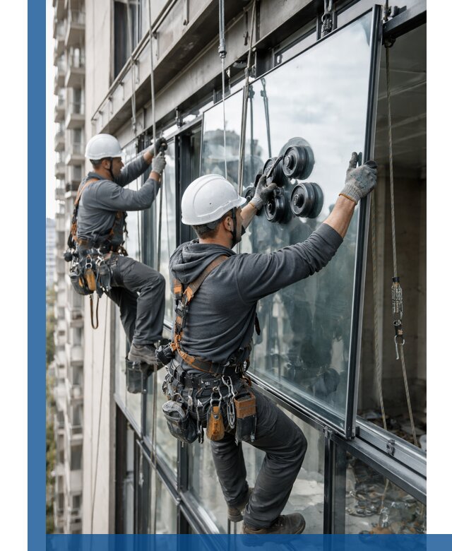 Витражное остекление фасадов и лоджий в Артёме под ключ