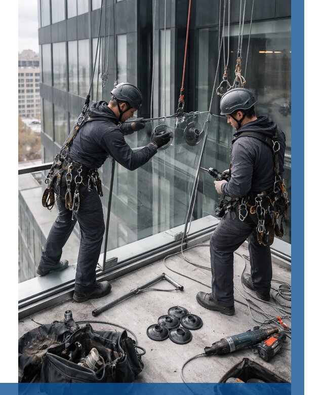 Монтаж стеклянных ограждений в Артёме от 2592 р. | ВЫСОТНИК-Арт