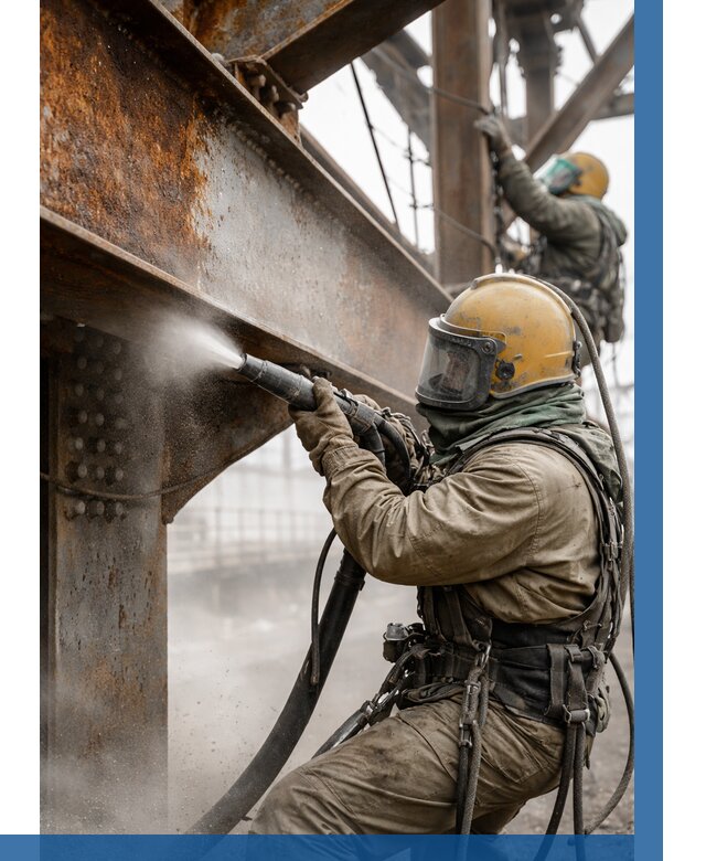 Пескоструйная очистка металлоконструкций в Артёме по 622 р.  ВЫСОТНИК-Арт